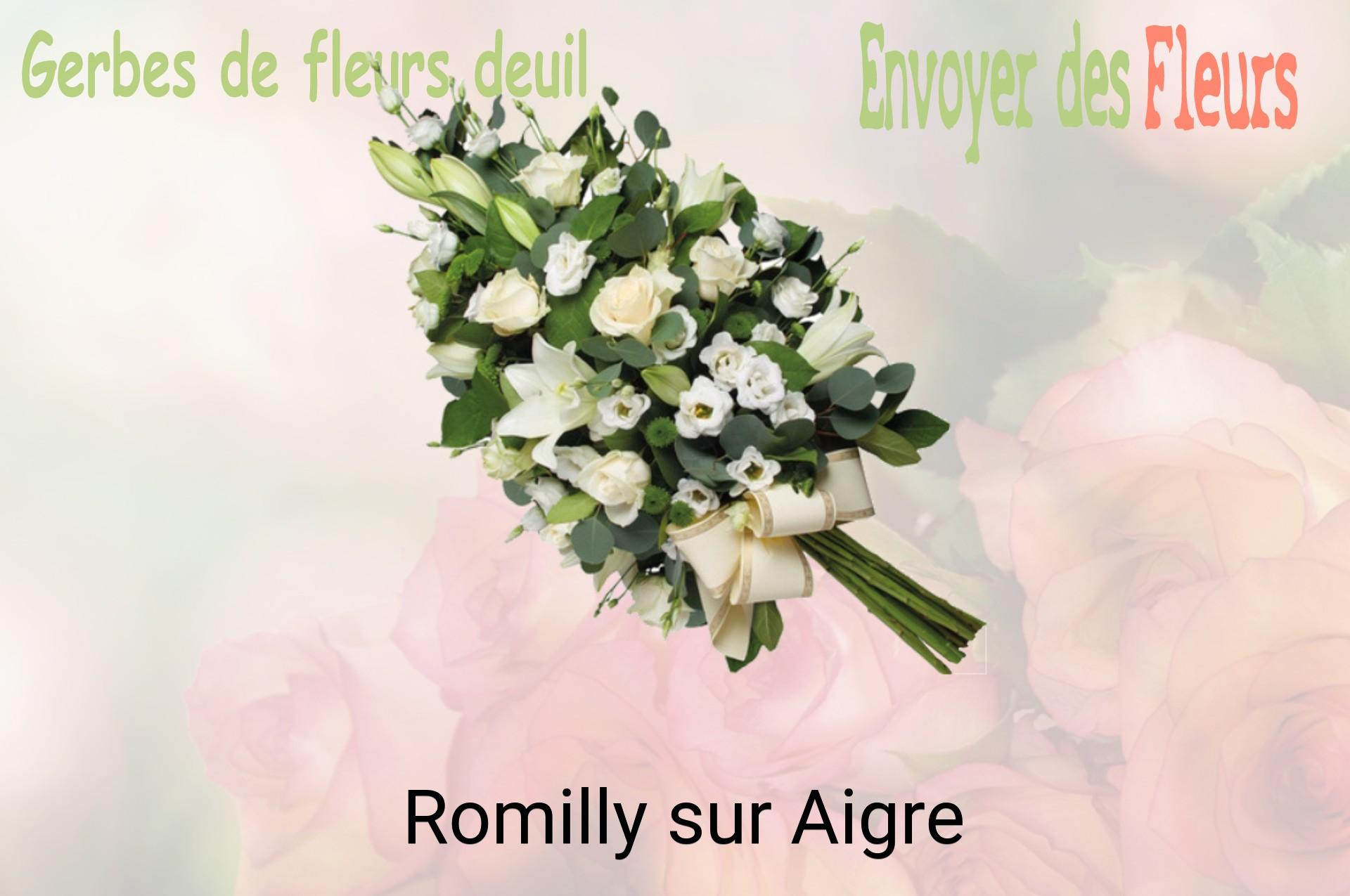 Gerbe de fleurs de deuil livrée à Romilly-sur-Aigre